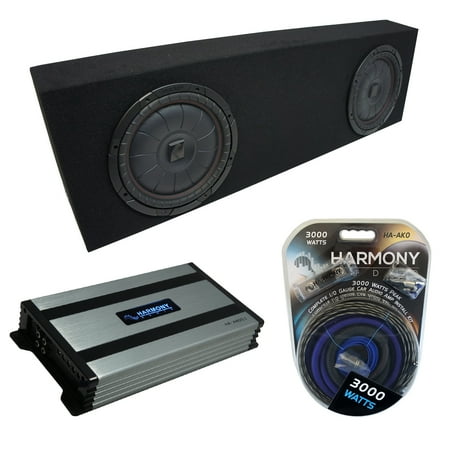 Universal Regular Cab Truck Kicker CompVT CVT10 Dual 10" Black Sub Box HA-A800.1