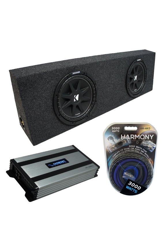 Universal Regular Standard Cab Kicker Comp C12 Dual 12 Sub Box HA-A800.1 Amp
