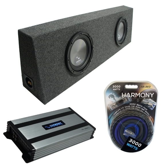 Universal Regular Standard Cab Truck Harmony A102 Dual 10" Sub Box HA-A800.1 Amp