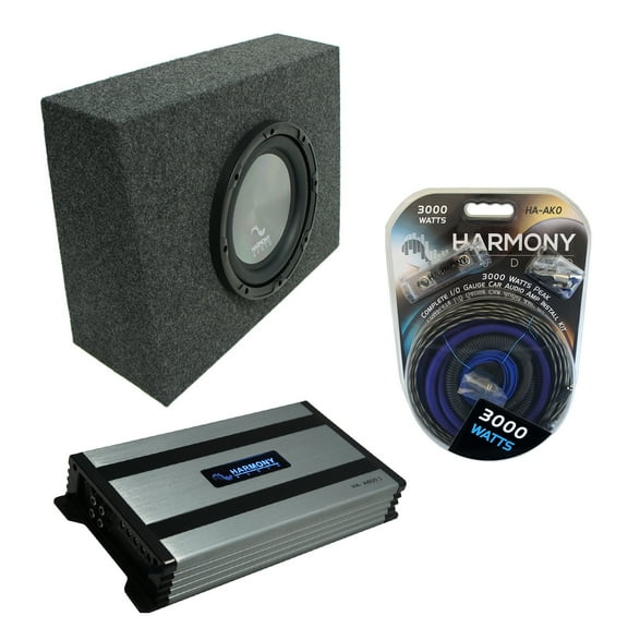 Universal Regular Standard Cab Truck Harmony A122 Single 12" Sub Box & HA-A800.1