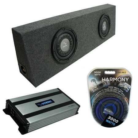 Universal Regular Standard Cab Truck Harmony F104 Dual 10" Sub Box HA-A800.1 Amp
