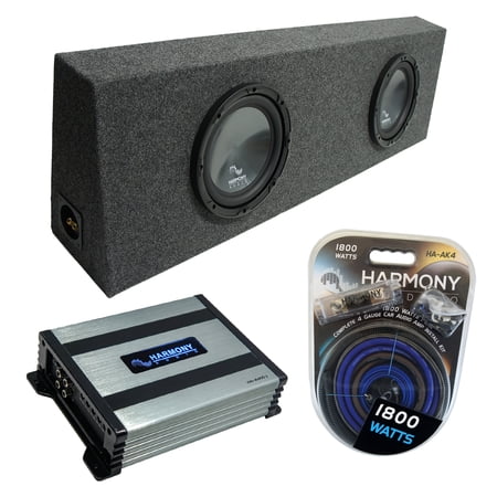 Universal Regular Standard Cab Truck Harmony R104 Dual 10" Sub Box HA-A400.1 Amp