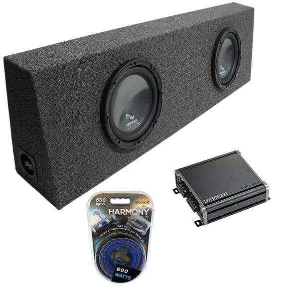 Universal Regular Standard Cab Truck Harmony R124 Dual 12" Sub Box & CXA4001 Amp