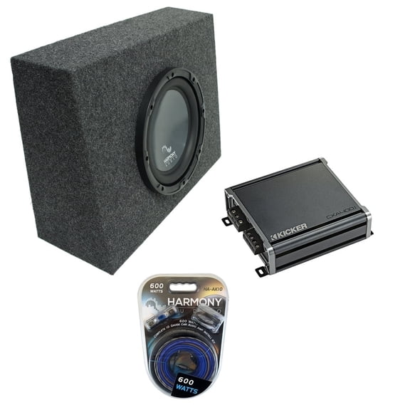 Universal Regular Standard Cab Truck Harmony R124 Single 12" Sub Box & CXA400.1