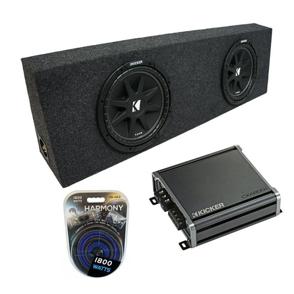 Universal Regular Standard Cab Truck Kicker Comp C10 Dual 10 Sub Box CXA8001 Amp