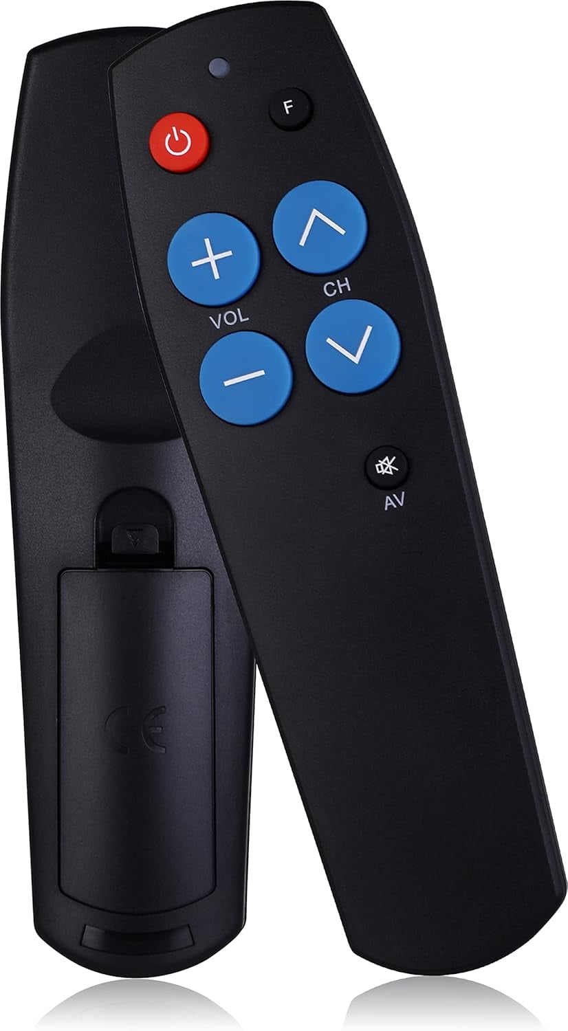 Universal Remote Control Replacement for Seniors Big Button TV Learning