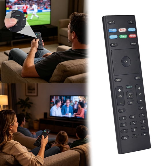 Universal Remote Control for Smart TV – XRT136 Replacement with 6 Shortcut Keys – Compatible with Vizio SmartCast TVs DVD Projector – One Size (6.7 x 1.8 Inches)