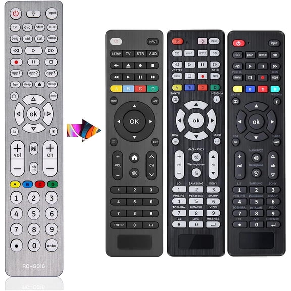 Universal Remote Control for TVs, DVD/Blu-Ray Player, Streaming Players, Soundbar Speaker, Cable Box, Satellite-Easy Paired 8 in 1 Universal Remote with Backlit Buttons