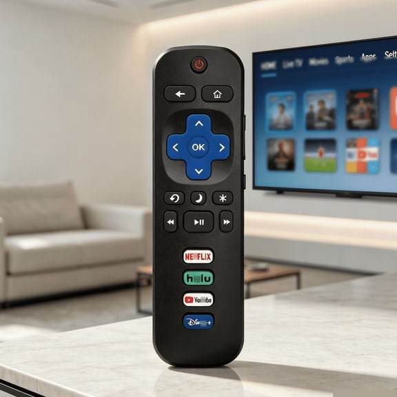 Universal Remote Control for Ro*ku-TV, Compatible with TC*L Ro*ku, Hisen*se Ro*ku, Onn Ro*ku, Phil*ips Ro*ku Smart TVs (Not for Ro*ku Stick and Box)