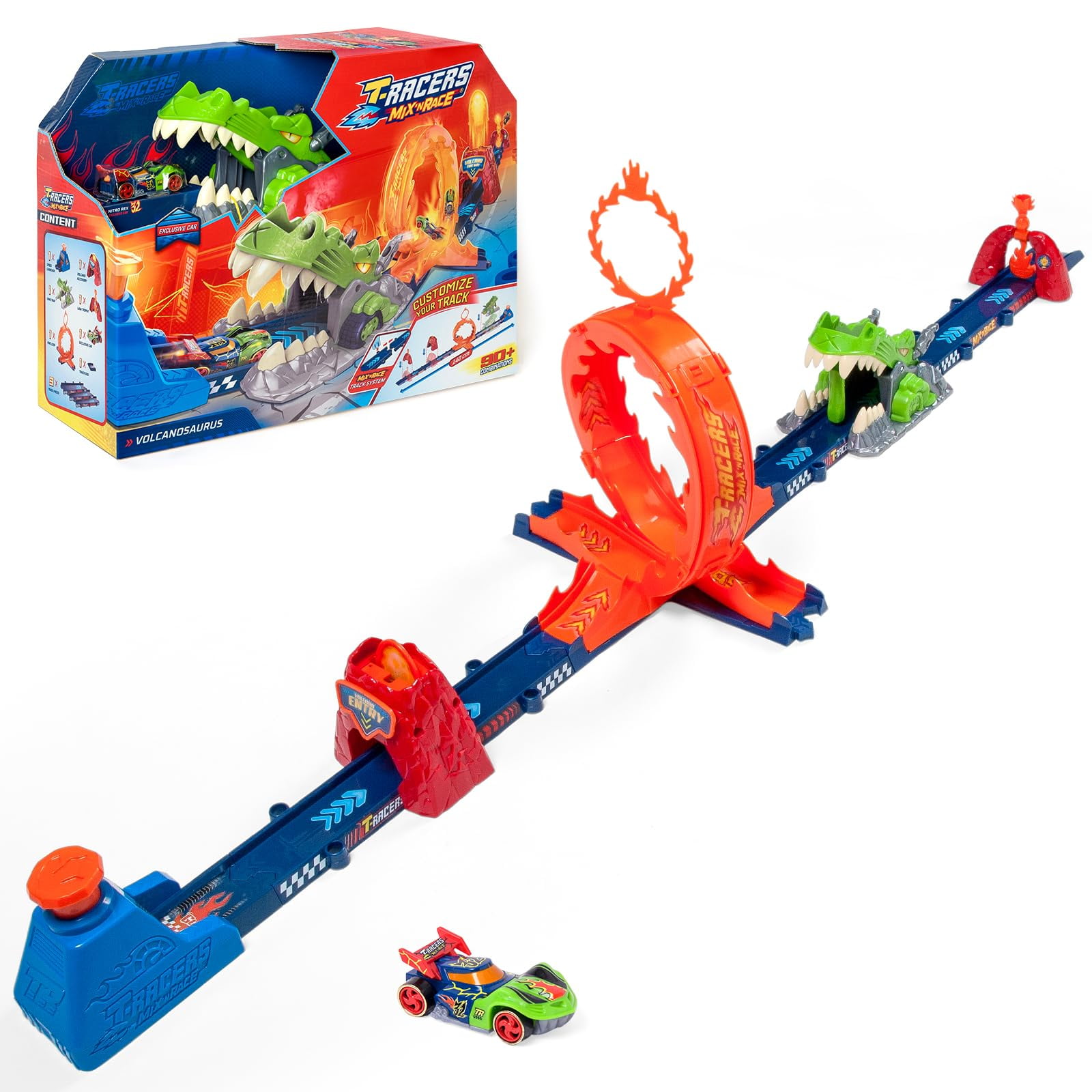 Galaxy Flex Flexi Track Car Set USA Toyz Glow Race Tracks And LED