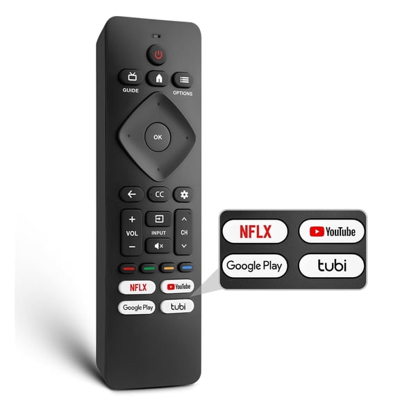 Universal Remote Replacement for Philips Smart TV, Compatible with Philips Android TV and Google TV, No Programming Required