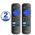 thumbnail image 1 of 2-Pack Universal Replacement Remote Control Compatible with Roku-Enabled Smart TVs, Including TCL, Hisense, Onn, Sharp, Philips, Westinghouse, Insignia and Element Models (Not for Streaming Stick or, 1 of 7