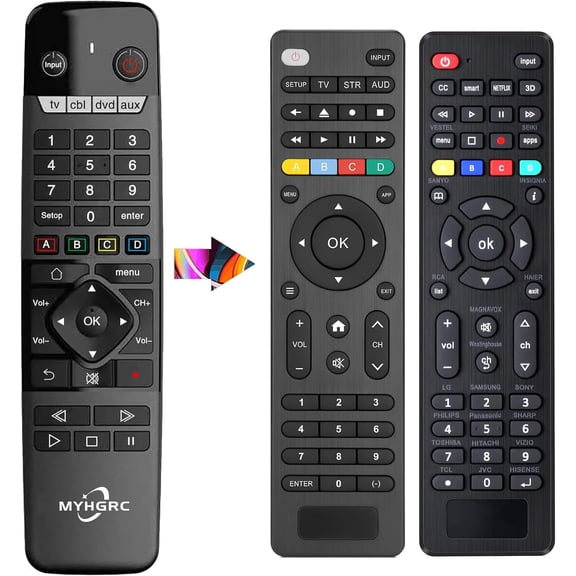 Universal Remote for All TVs/DVD/Blu-ray Player/VCR/Combo/CBL/Audio Streaming Media Player and More