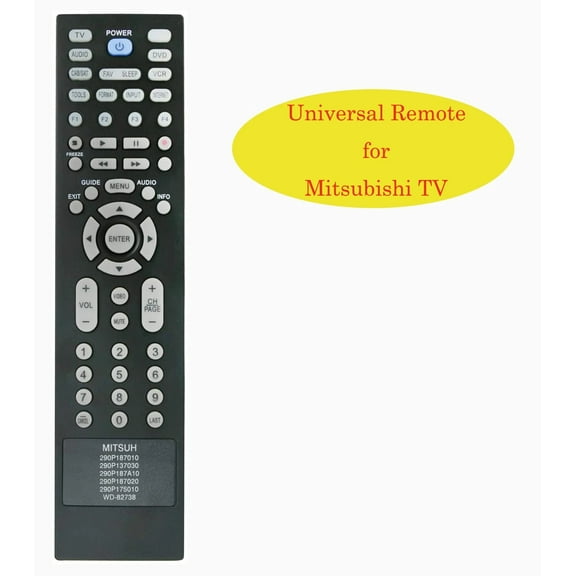 Universal Remote for Mitsubishi TV LT-52153 LT-52151 LT-40151 WD-82837 LT-46151