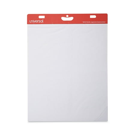 Universal Renewable Resource Sugarcane Based Easel Pads, Unruled, 27 x 34, White, 50 Sheets, 2/Carton