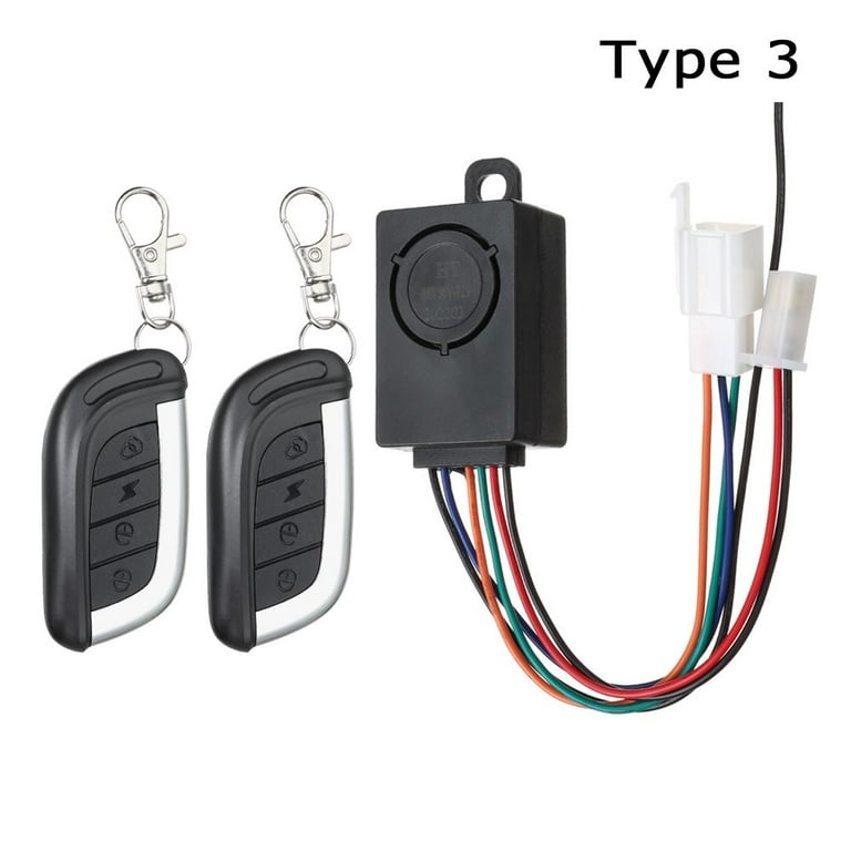 Universal Replacement Anti Theft Electric Bicycle Security E Bike Alarm System with Two Remote Control Motorcycle Scooter Type 3 Size 7