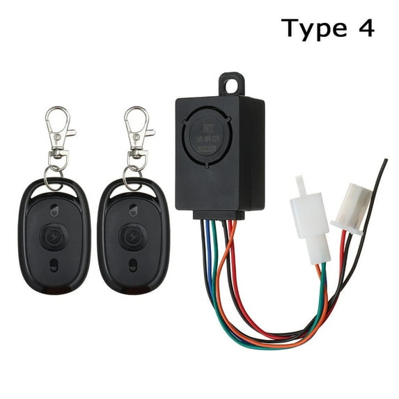 Universal Replacement Anti-Theft Electric Bicycle Security E-Bike Alarm System With Two Remote Control Motorcycle Scooter TYPE 4