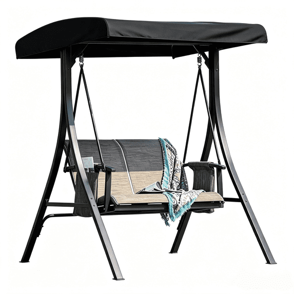 Universal Replacement Canopy for Swing Seat, Garden Chair Tent Porch Top Cover, Waterproof/UV Resistant Swing Canopy Cover for Garden Outdoor Patio