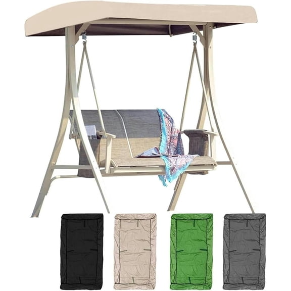 Universal Replacement Canopy for Swing Seat, Garden Chair Tent Porch Top Cover, Waterproof/UV Resistant Swing Canopy Cover for Outdoor Patio