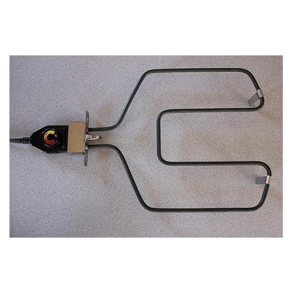 Universal Replacement Electric Smoker and Grill Heating Element with Adjustable Thermostat Controller **NEW 1500 Watts Higher Heat**