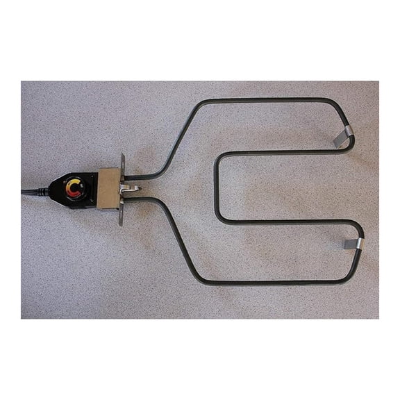 Universal Replacement Electric Smoker and Grill Heating Element with Adjustable Thermostat Controller **NEW 1500 Watts Higher Heat**