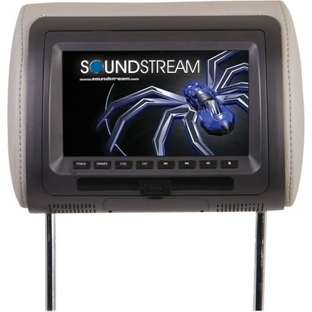 Soundstream VHD-70CC Universal Headrest with 7 LCD/DVD/3 Color Covers
