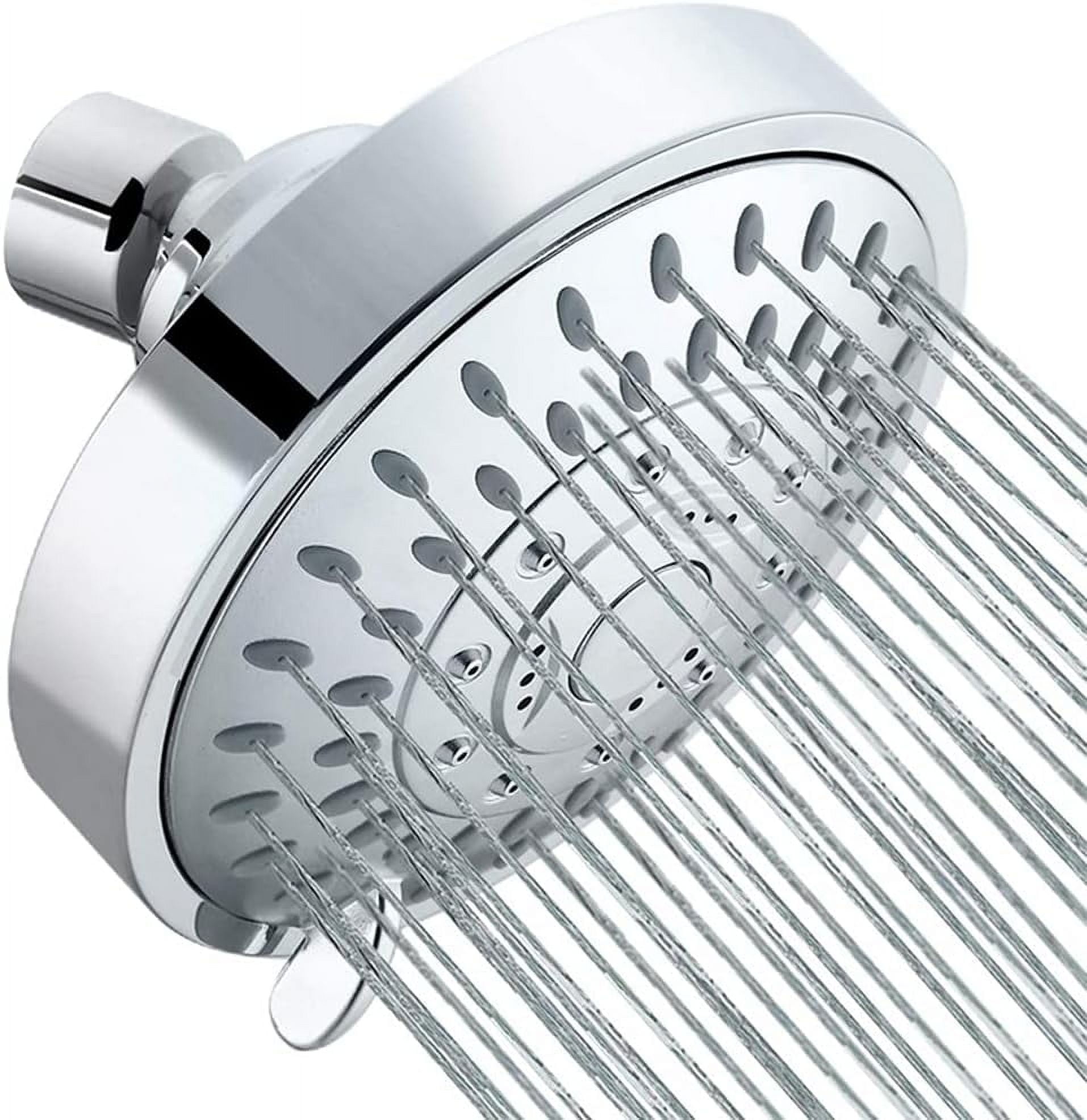 Revitalizing Showerhead, 4 Inch Adjustable with High Pressure for a SpaLike Retreat and
