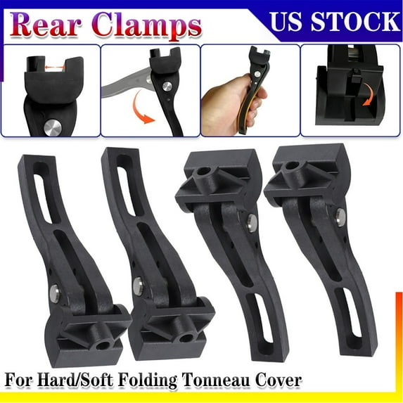 Universal Replacement Parts for Hard/Soft Folding Tonneau Cover Rear Clamps 4PCS
