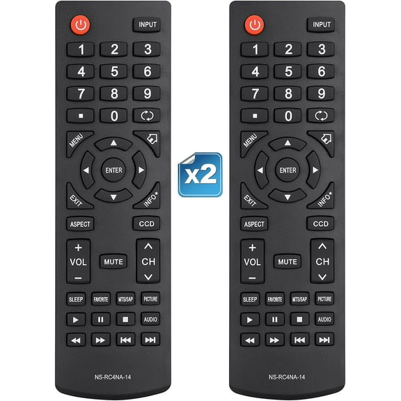 Universal Replacement Remote Control for Insignia-tv-Remote,Compatilbe with Insignia LED LCD TVs,2PCS