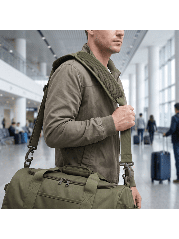 Universal Replacement Shoulder Strap with Metal Hooks, Heavy Duty Adjustable Luggage Belt for Duffel Bag Briefcase