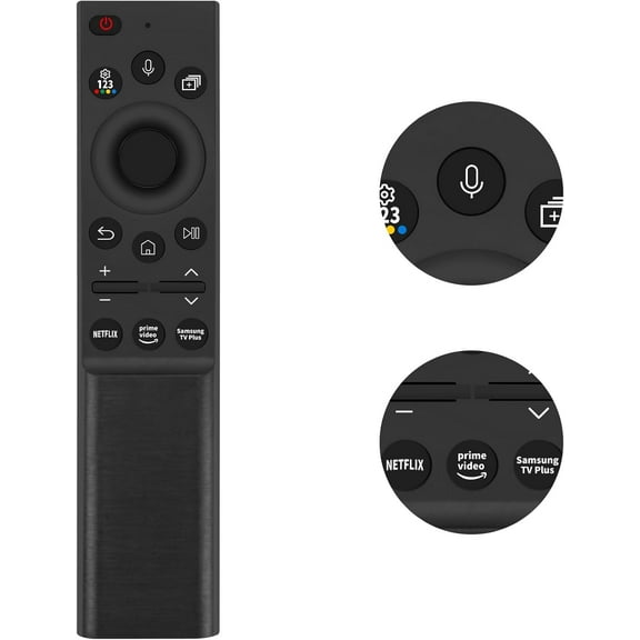 Universal Replacement Voice Remote for All Samsung Smart TV with Voice Function, Compatible with Smart Crystal Curved Frame UHD Neo TVs,with Netflix,Prime Video and Samsung TV Plus Buttons.