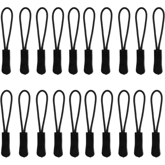 Universal Replacement Zipper Pulls - Small Zipper Tabs for Backpack, Luggage, Clothes & Handbag - 20 Pieces