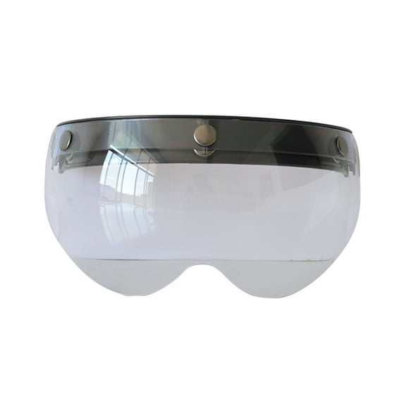 Universal Retro Motorcycle Helmet Visor - UV-Scratch Resistant Lens for Standard 3-Snap Open Face Helmets, Windproof Design