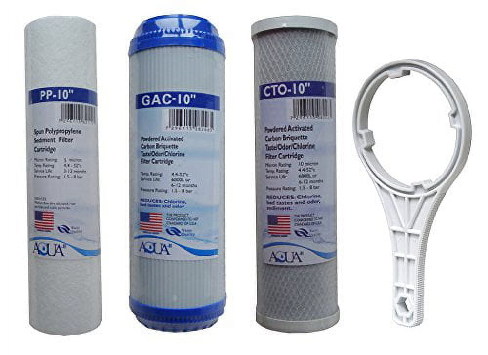 Universal 10"x2.5" Reverse Osmosis Filter Cartridge Set