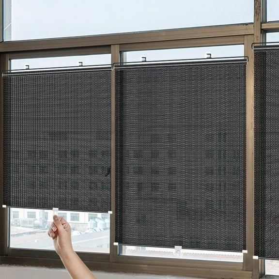 Universal Roller Blinds Suction Cup Sunshade Blackout Curtain Bedroom Lot O