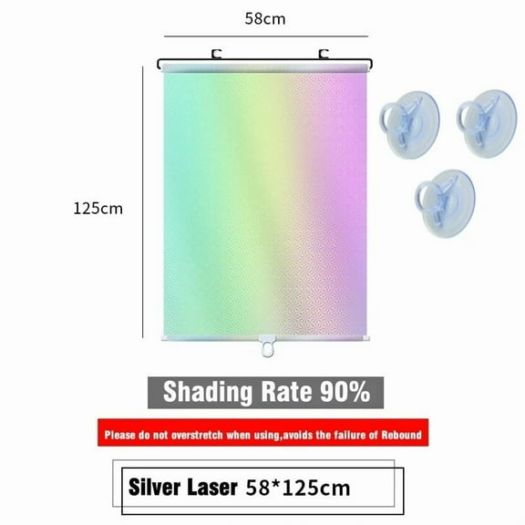 Universal Roller Blinds Suction Cup Sunshade Nail-free Blackout Curtain Car Bedroom Kitchen Office Window Sun-shading Curtains