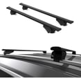 thumbnail image 1 of Universal Roof Rack Cross Bars - 42 to 56" Crossbars Fits Raised Side Rail Cars & SUVs | Adjustable Aluminum Aero Bars for Rooftop, Luggage, Cargo Carrier, Canoe, Kayak, Bike, Size: 56" | Black, 1 of 6