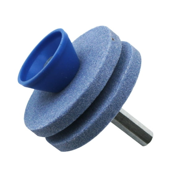 Universal Rotary Lawn Mower Blade Sharpener Stone Kit for Power Drill, Tungsten Carbide Grinder Attachment for Lawn Tractors & Garden Tools