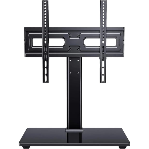 Universal Rotating TV Stand - Desktop TV Stand for 32-65 inch TVs - Height-adjustable TV stand with heavy-duty tempered glass base, VESA 400x400mm, maximum load capacity 88 lbs