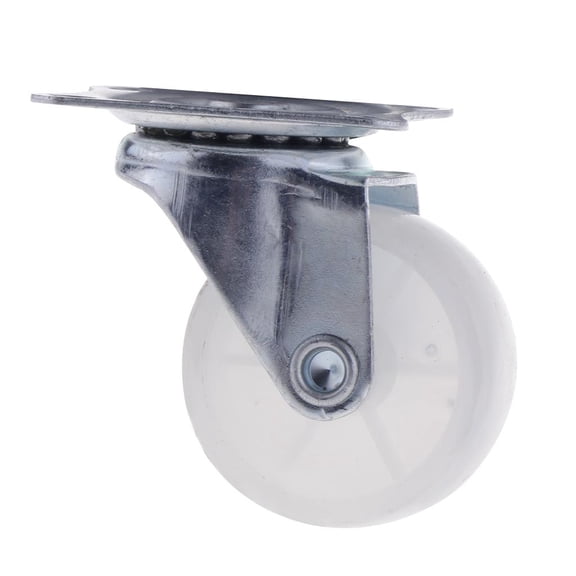 Universal Rotating Wheels 1.5'' Furniture Wheels White Wheels PP Nylon Double Roller Wheel for Platform