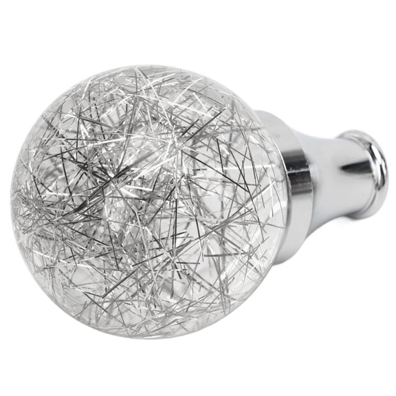 Universal Round Ball Shift Knob 3.54 inches / 9 cm Gear Shifter Head Silver with 3 Adapters