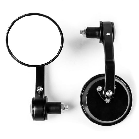 Universal Round Bar End Mirrors Over Under Handlebars 7/8" Hollow Bars Compatible with Most Harley Davidsons, Suzuki, Honda, Kawasaki Cruisers, Touring Bikes, Sport Bike, Scooters Side Rear View