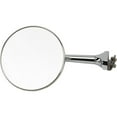 thumbnail image 1 of Speedway Motors Universal Stainless Clamp-On Door Edge Rear View Mirror, 4-Inch Round Flat Glass with 4.5-Inch Arm, Reversible Left or Right-Side Fit, Chrome Arm and Base, 1 of 5