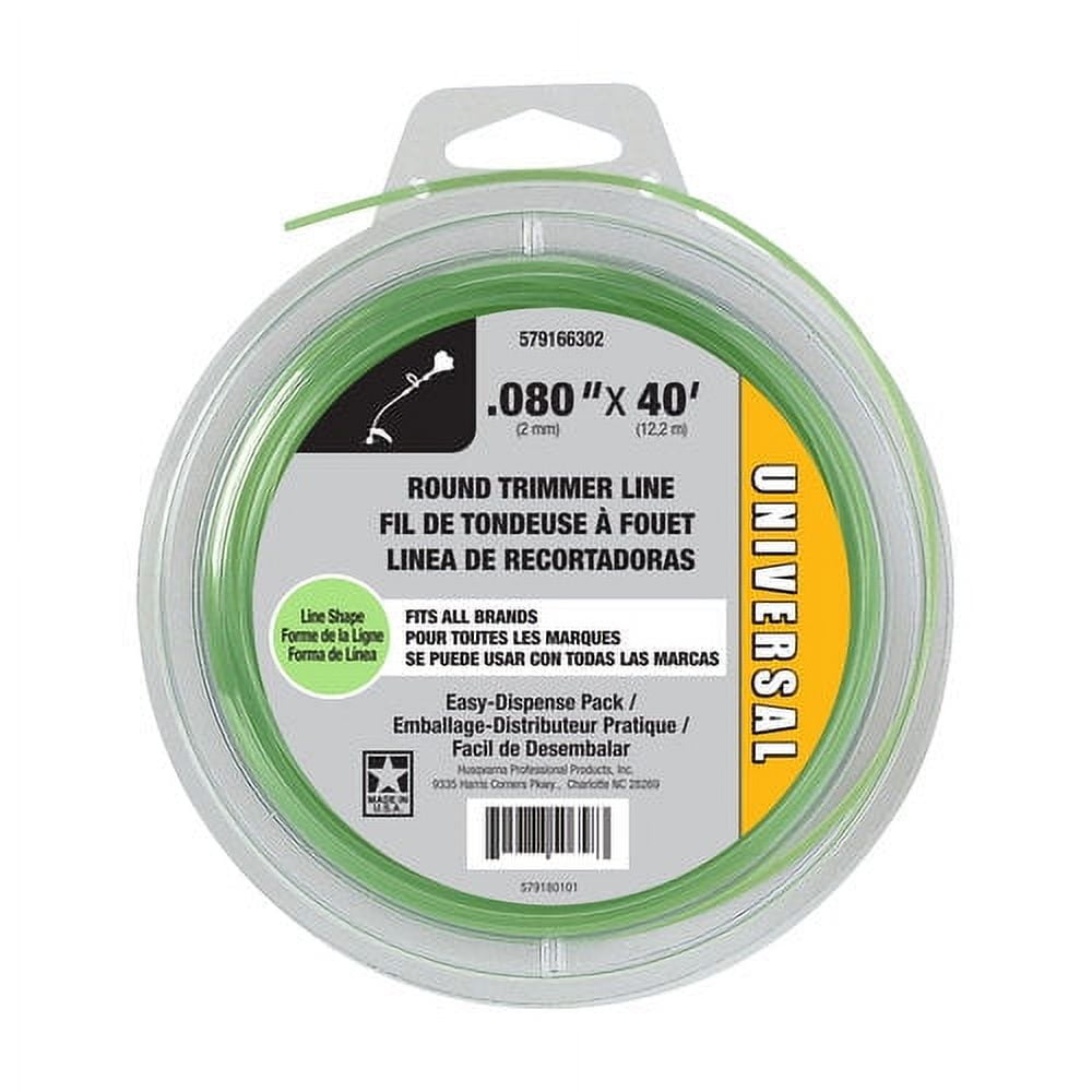 Universal Round Replacement Trimmer Line, .080" x 40'