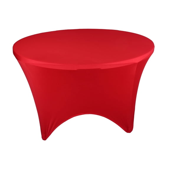 Round Tablecloth With Four Corner Elastic Bands For Secure Universal Fit On Large Circular Tables