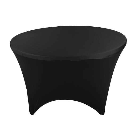 Round Tablecloth With Four Corner Elastic Bands For Secure Universal Fit On Large Circular Tables