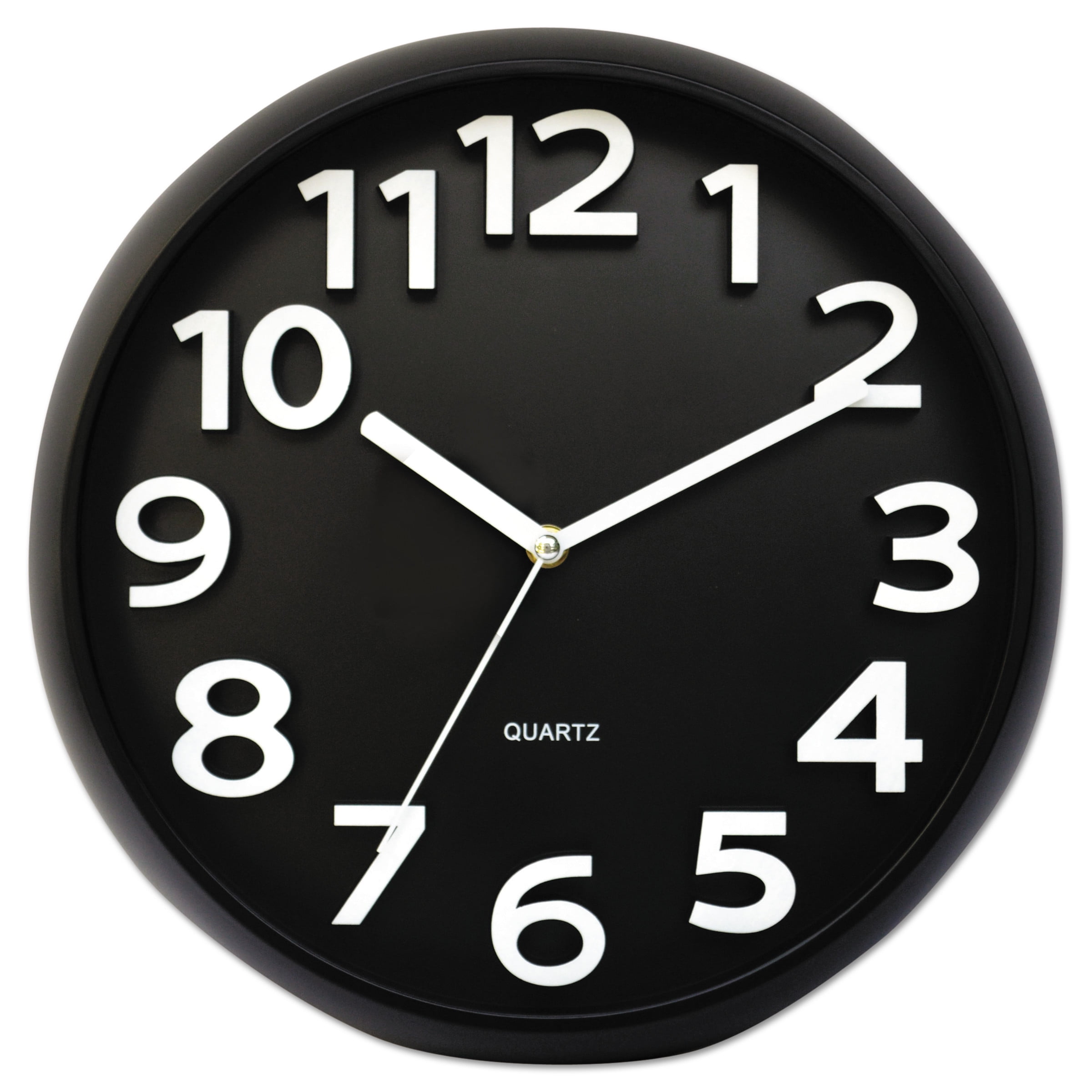 Universal Round Wall Clock, Black, 13"