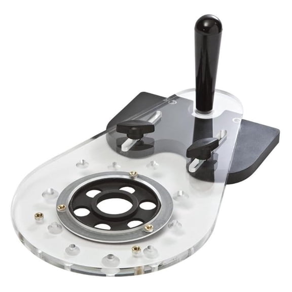 Universal Router Base Plate with Edge  Durable Router Base Plate for Dados, & Inlays  Clear Acrylic Woodworking Accessories to Add Stability, Edge-Routing Versatility & Compatibility