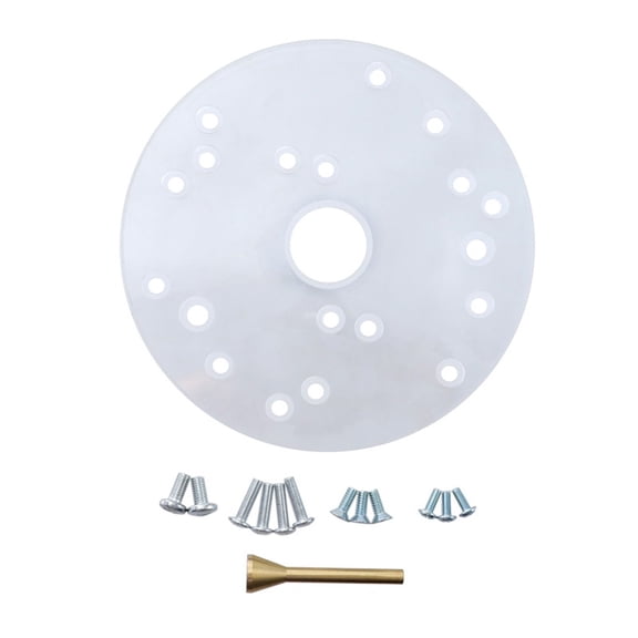 Universal Router Table Base Plate Router Acrylic Base Plate with Centering Pin Screws for 6.5inch Acrylic Universal Router