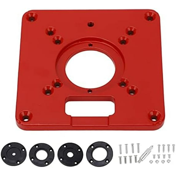 Universal Router Table Insert Plate, Aluminium Router Table Insert Plate Table Benches Router Plate Wood Tools Routers Bench Trimming